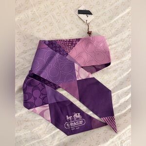 Coach ponytail scarf NWT